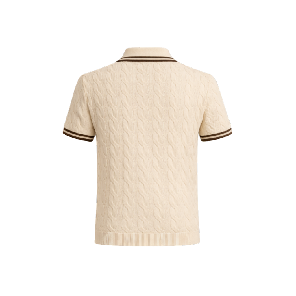 Aurus Cable Knit Polo Men