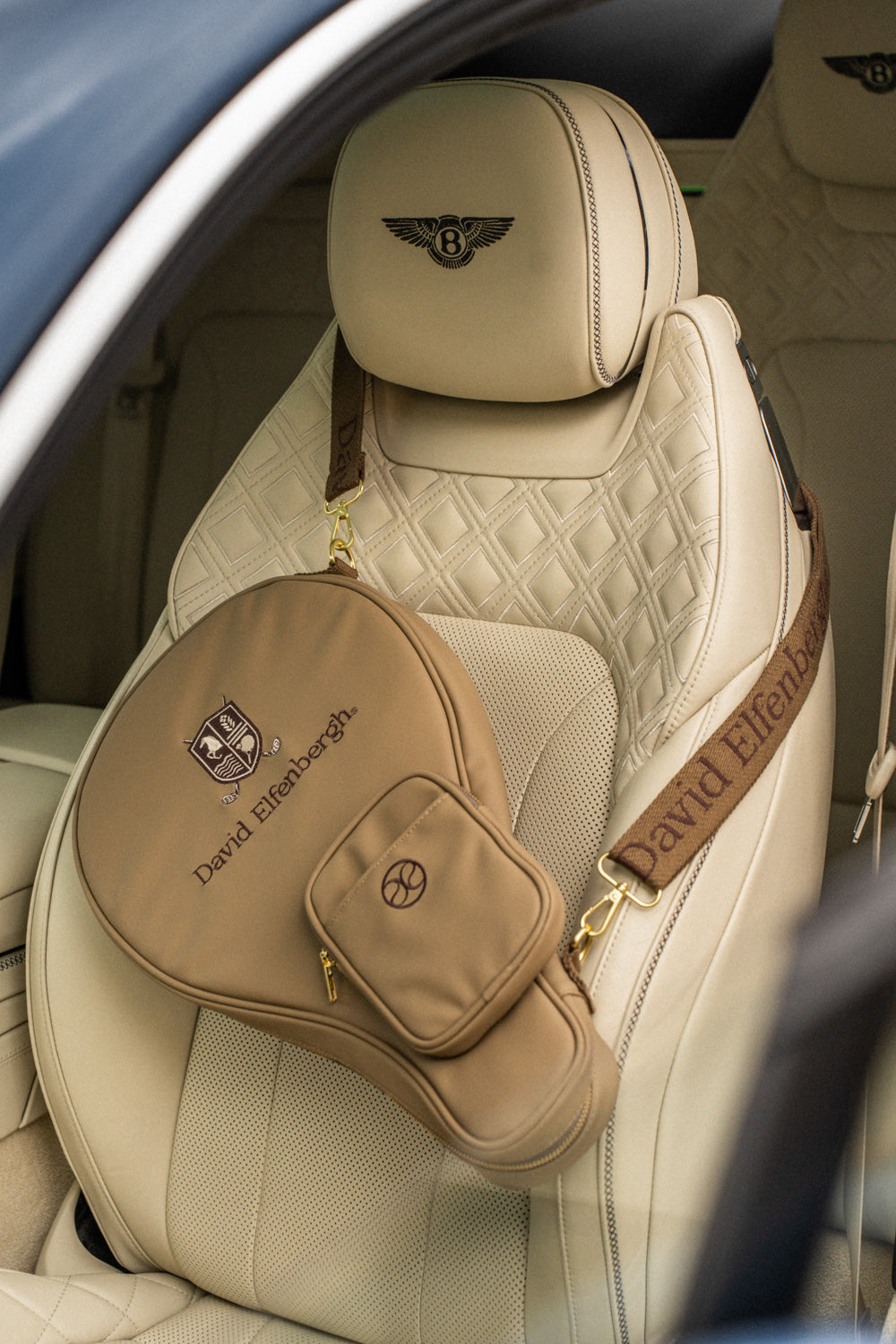 handcrafted padel rackets and luxury bag by Elfenbergh