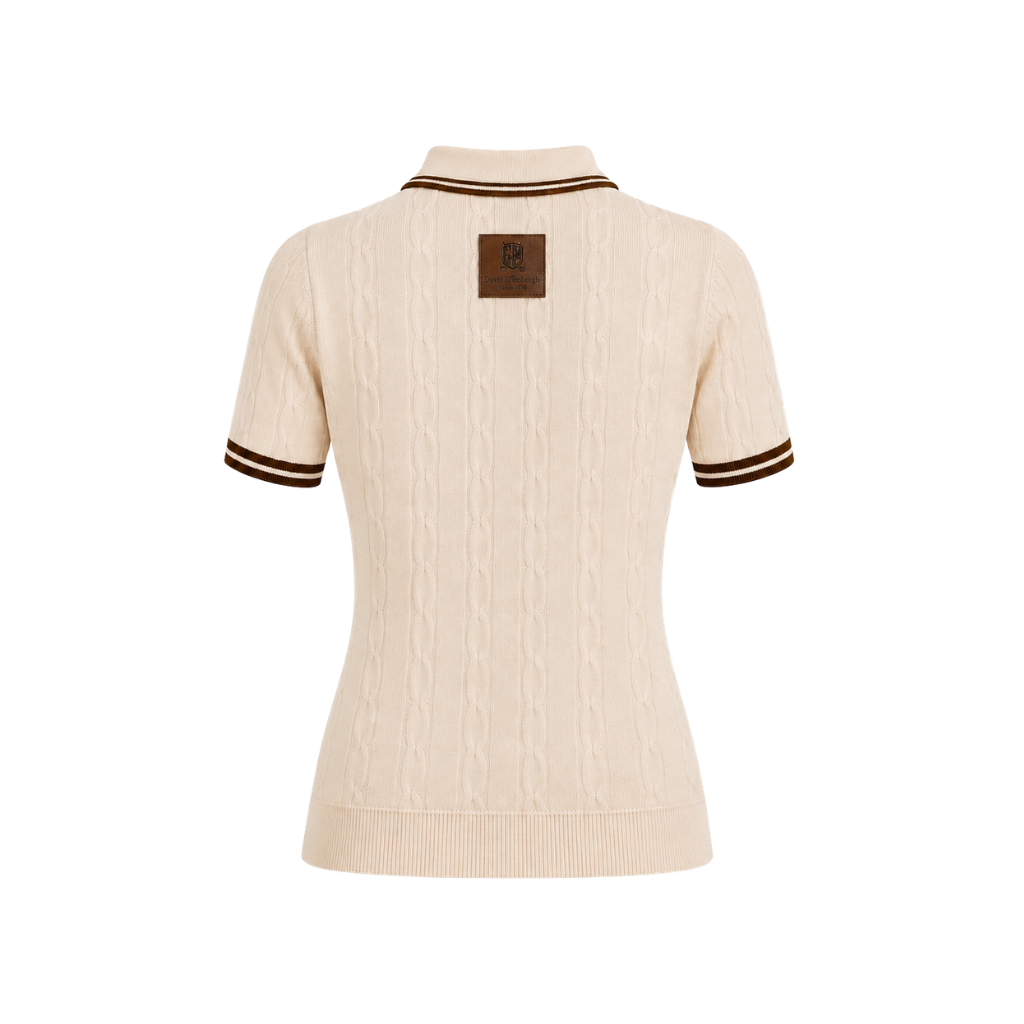 Aurus Cable Knit Polo Women