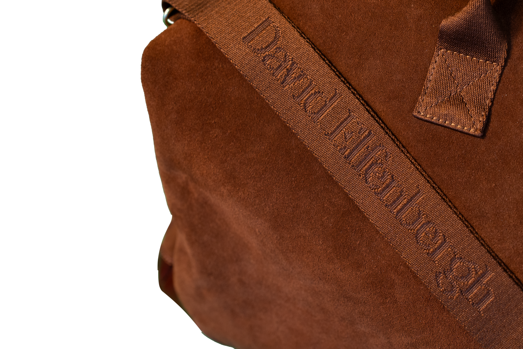 handcrafted detail of Heritage Suede Bag