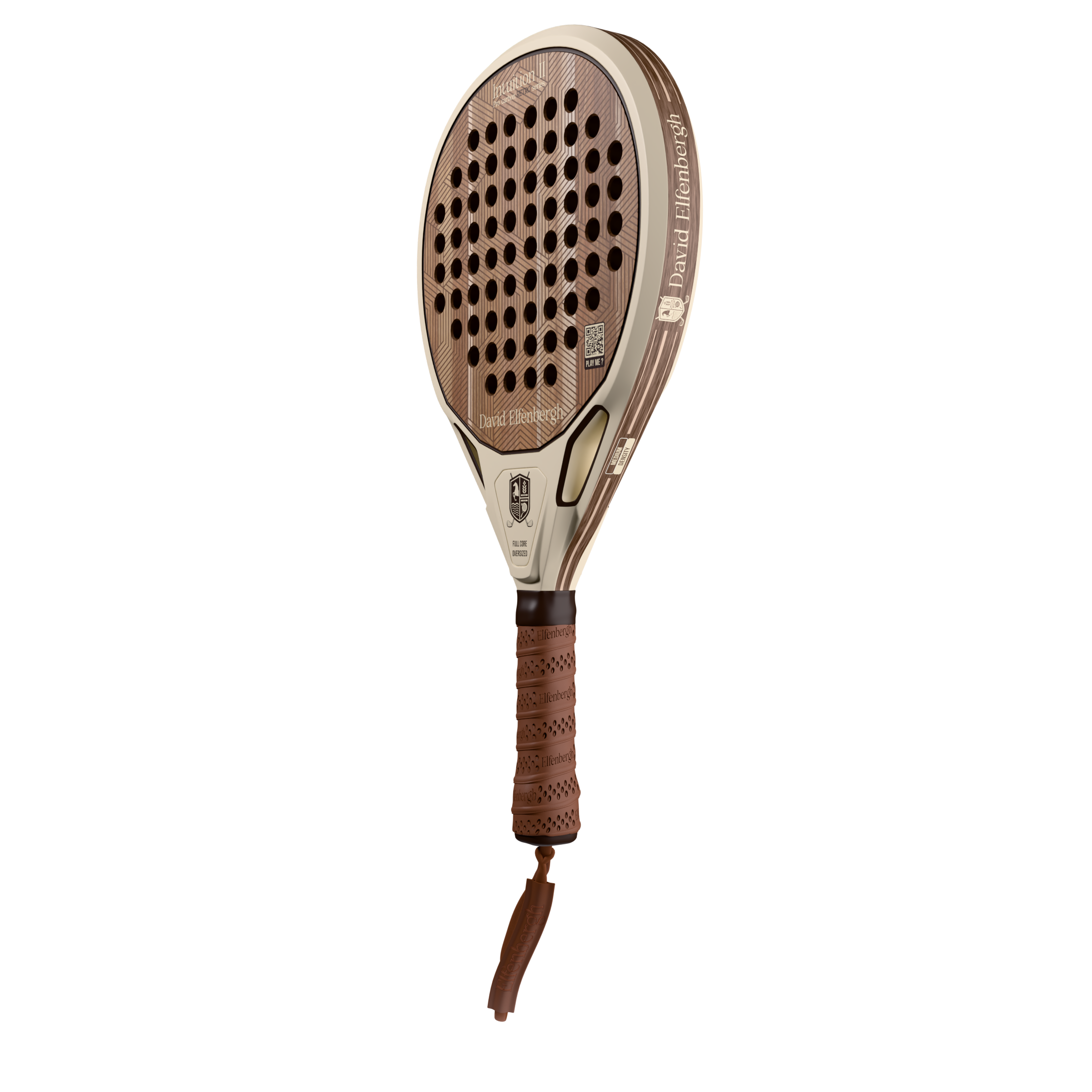 handcrafted Intuition II Control padel racket by Elfenbergh designed to reduce vibration and enhance comfort